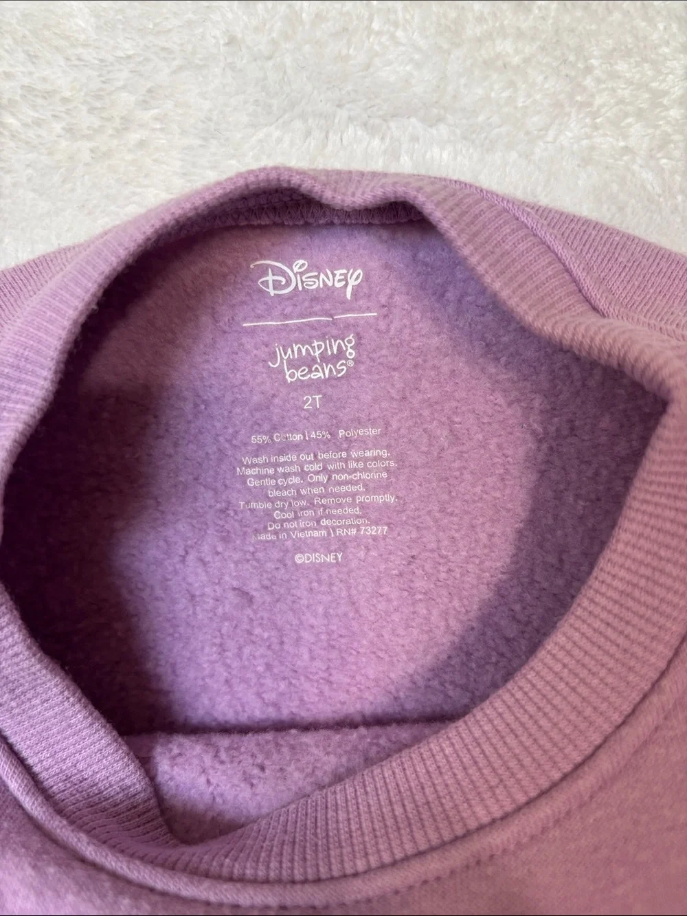Girls Lavender Elsa & Anna Sparkle Crewneck Sweatshirt